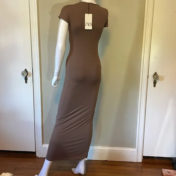 Zara size medium women’s brown fitted dress - Picture 2 of 4